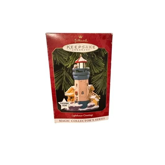 Hallmark Keepsake Magic Collector Series Lighthouse Light Flashing Ornament 1999 - Picture 6 of 13
